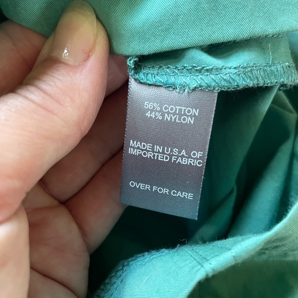 Bill Blass Sage Green Taffeta Button Front Belted Midi Dress Size 0 NWT - Picture 2 of 13